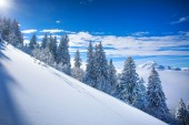 l'Hôtel Macchi & Spa - l'hiver à Chatel - ciel bleu