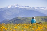 Hôtel Radiana & Spa - Valmorel chaîne de la Lauzière et  Mont Blanc au col de la Madeleine - Navettes Aller/Retour de l’hôtel Radiana à Valmorel pendant les vacances scolaires Eté / Hiver ©scalpfoto-otvva