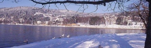 hotel la Jamagne les Vosges lac enneigé